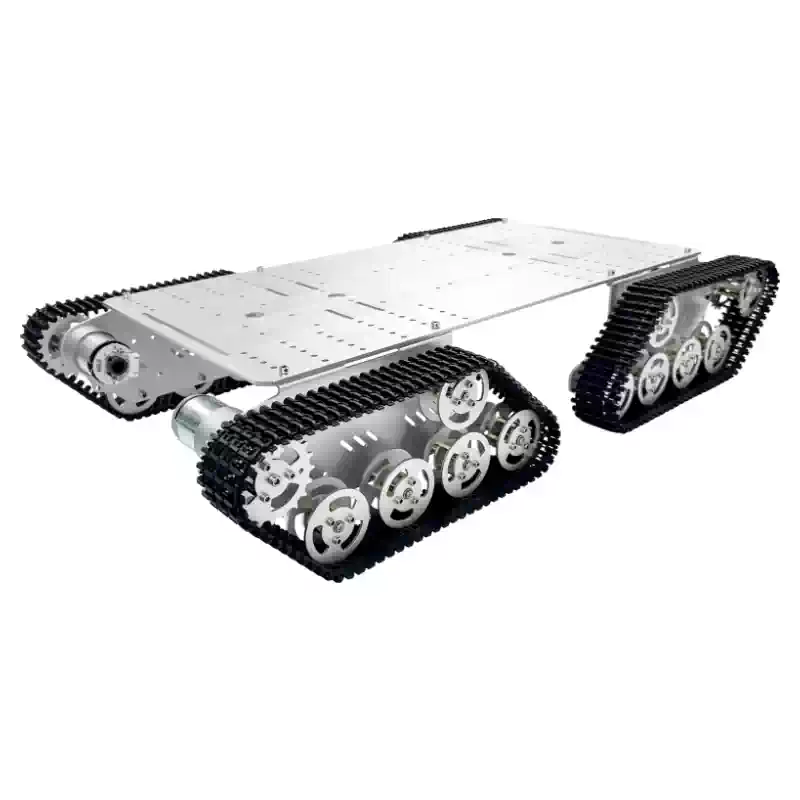 4 Tahrikli Metal Paletli Akıllı Robot Şasi