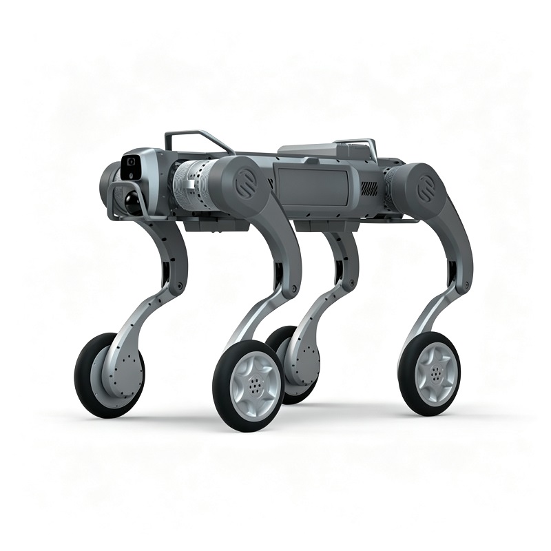 Hibrit Tekerlek-Bacak Robot Şasi Dörtlü Robot Köpek