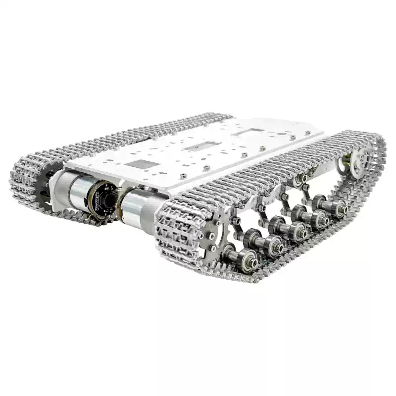 Metal Darbe Emici Paletli Robot Şasi