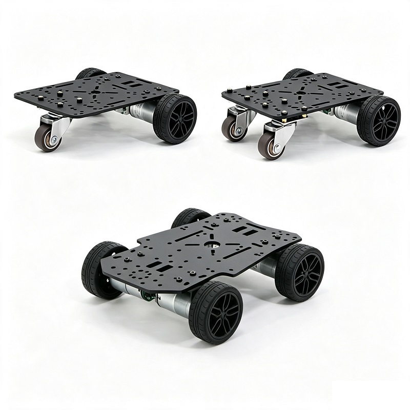Mini Elektrikli Tekerlekli Robot Şasi 4WD